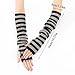 Alianm Long Fingerless Gloves 4Pairs Y2K Fashion Women Girls Striped Elbow Gloves Solid Goth Punk Knitted Arm Warmers(Red)