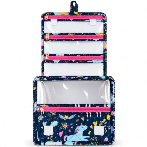 Image of Foldable Travel Kit | Multipurpose All-in-One Compact, Foldable, Durable, Lightweight, Waterproof, Bag | Travel Friendly Pouch Ideal for Diaper, Medicines & Toiletry (Fairy Tale Print)
