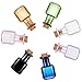 Mini Glass Color Bottles Wishing Bottle Tiny Jars Vials Rectangle Cute Bottles with Cork for Party Wedding DIY Decoration (14 Pieces)