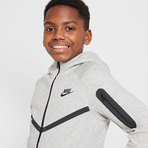 Nike Sportswear Tech Fleece Big Kids' Full-Zip Hoodie (HV5867-010, Black/Black/Black/)4