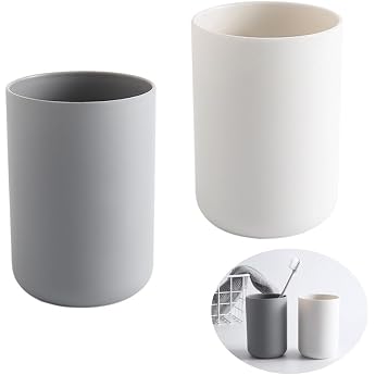 toothbrush cup set of 2 plastic toothbrush cup set mouth cup drinking cup white gray
