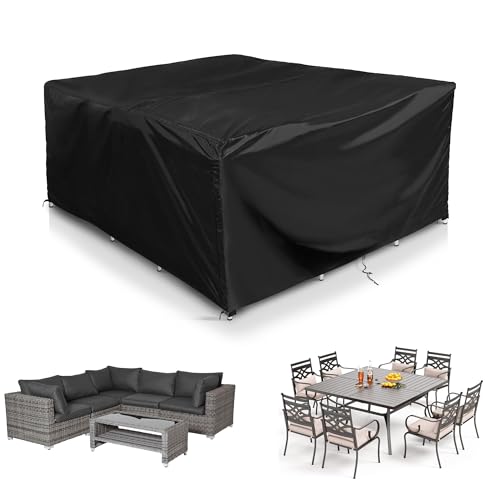 COMLAX FIELD Patio Furniture Covers, Outdoor Furniture Covers Waterproof, Patio Table Cover Windproof, Outdoor Sofa Sectional Cover General Purpose, 79