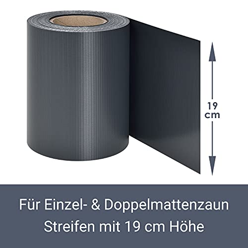 Sichtschutzstreifen aus PVC für Doppelstabmattenzaun im 4er Set