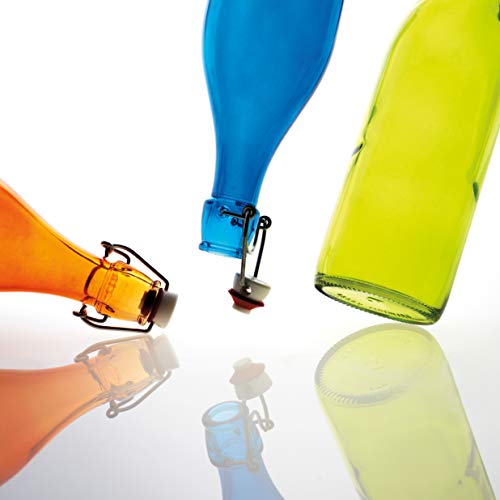 Bormioli Rocco Giara Bottle, 33.75-Ounce, Blue