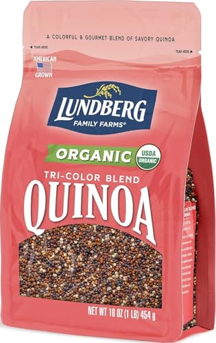 Lundberg Family Farms Organic Quinoa, Tri-Color Blend, 16 Ounce