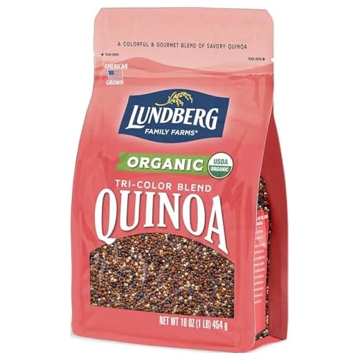Lundberg Family Farms - Organic Quinoa Tri-Color Blend, Blend of White, Black & Red Quinoa, 9 Essential Amino Acids, Non-GMO, Gluten-Free, USDA Certified Organic, Vegan, Kosher (16 oz)