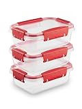 Ganter & May® Butterfly - Set 3 x 0,5 L Frischhaltedosen mit deckel Luftdichte Mealprepboxen, -40 bis +100 Grad, BPA frei Kunststoff, Tupperdosen, Mikrowellengeschirr, Gefrierdosen, fur Spülmaschinen