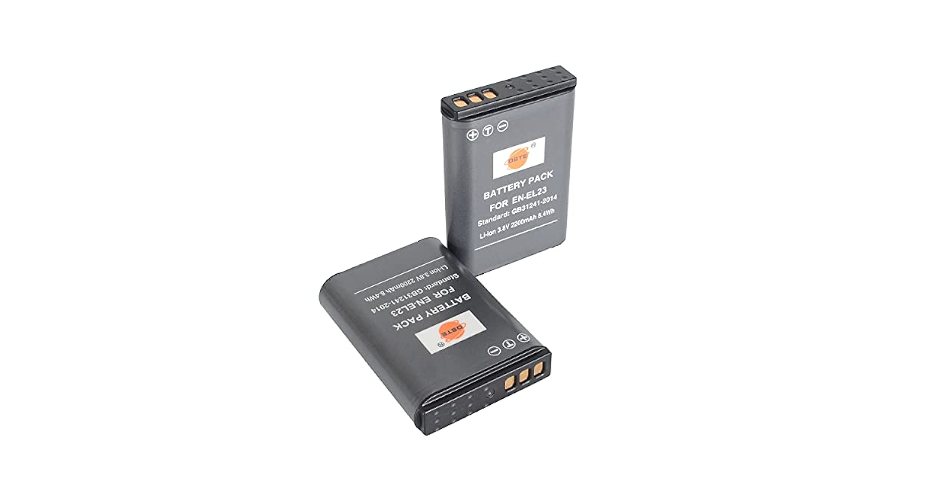 BM Premium 2-Pack EN-EL23 Batteries For Nikon Coolpix B700, P600, P610