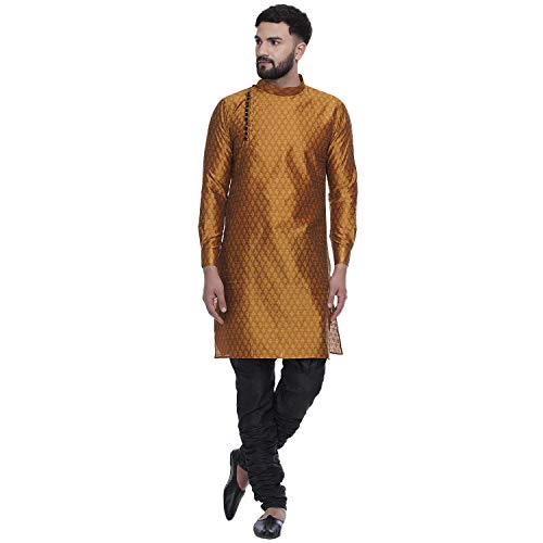 Image of Veera Paridhaan Men's Ethnic Jacquard Printed Long Straight Kurta