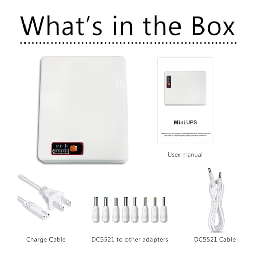 Mini UPS Battery Backup for Routers,Built-in 12000mAh Rechargeable Surge Protector with POE,Output USB 5V/2A DC 5V/9V/12V 2A for Modem,Security Camera, Smartphones by AURICU - Image 4