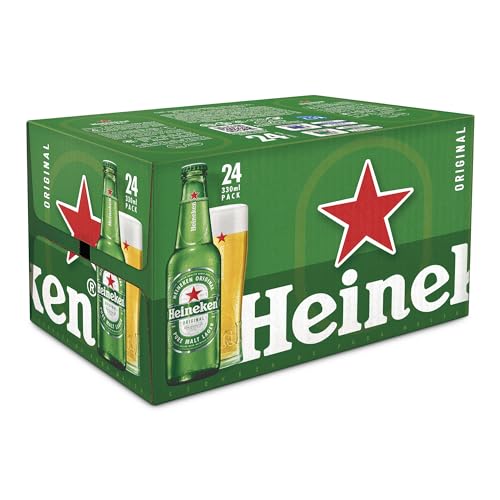 Heineken Garrafa de cerveja Lager Pack, 24 x 33 cl