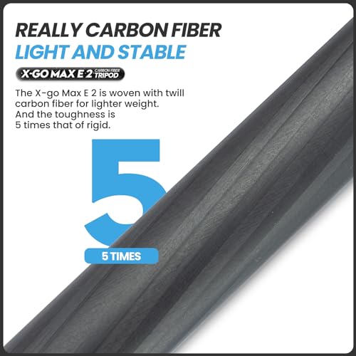 Image of Fotopro 68 inch Carbon Fiber Travel Tripod, Heavy Duty Camera Tripod with Ball Head, Detachable Monopod with Quick Release Plate and Bag, Load up to 12KG /26lbs