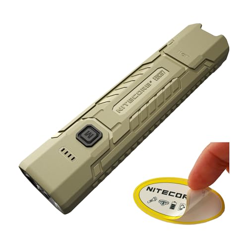 Image of Nitecore EDC07 Flat EDC Flashlight, 1500 Lumens USB-C Rechargeable, Triple Color Temperature, Lightweight 2.47 oz, IP67 Waterproof Everyday Carry Light (Tan)