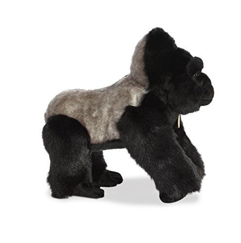 Aurora® Adorable Miyoni® Silverback Gorilla Stuffed Animal - Lifelike Detail - Cherished Companionship - Black 13 Inches #TOP2