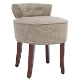 Safavieh Home Collection Georgia Stone and Cherry Mahogany Petite Vanity Stool