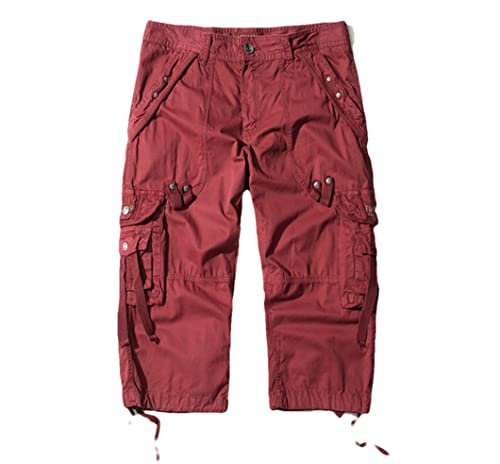 Short cargo ample homme rouge : le pantalon court confortable pour l'été