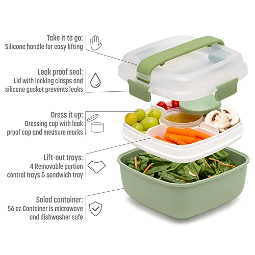 Goodful GFE00-K049 Stackable Lunch Box Container, Bento Style Food Storage thumb #1