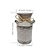 Watering Honey 7.5inch Old Fashioned Galvanized Milk Can with Heart-Shaped Printing - Grey
