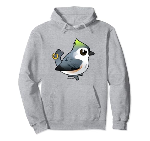Cute Cartoon Funny Tough Titmouse Birdorable Tufted Bird Pullover Hoodie
