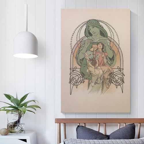 Impression sur toile Alphonse Mucha peinture poster premium