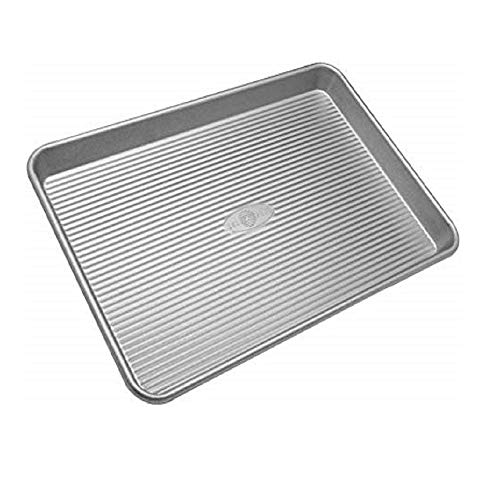 USA Pan Bakeware Nonstick, Half Sheet Pan with Lid, White