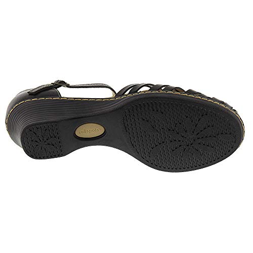 softspots Women's Black Leather Tatianna 9.5 B(M) US4