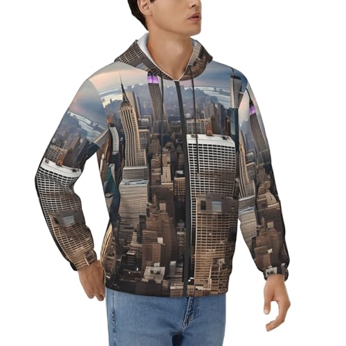 Sweat à capuche homme coupe décontractée confortable pour automne et hiver