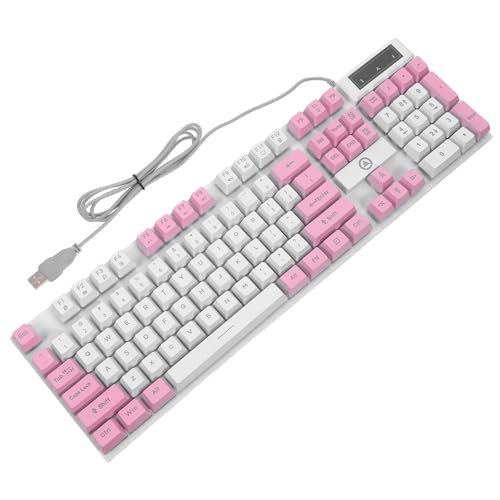 Clavier gamer rose RGB idéal pour aménager un setup de streaming de jeux vidéo sur PC