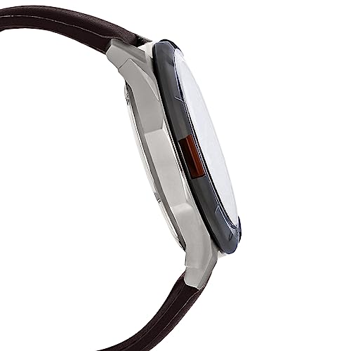 Image of Casio EDifice EFR-539L-5AVUDF Brown Analog Dial Brown Leather Band Men's Watch Chronograph 100M Water Resistant EX194