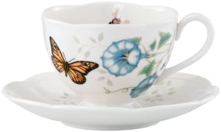 Lenox Porcelain 812099 Butterfly Meadow Monarch Cup And Saucer