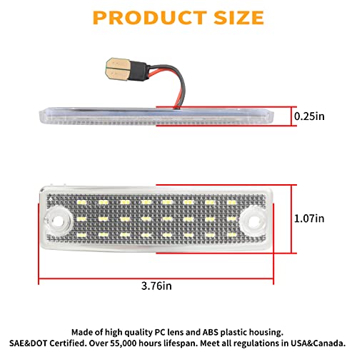 Gempro Led License Plate Light Assembly Rear Bumper Tag Lamps For 1996-2023 4Runner 2008-2022 Sequoia 6000K White, 2Pcs #TOP2