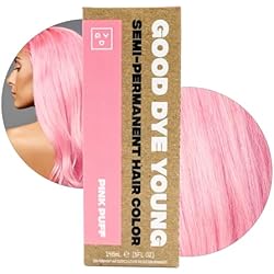 Good Dye Young Semi-Permanent Hair Color, Vegan and Cruelty-Free Pink Hair Dye, Last up to 24 Washes, Non-Damaging Conditioning Hair Color (5FL OZ, Pink Puff)