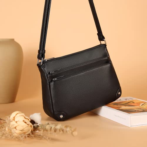 Image of WESTBRONCO Crossbody Bags for Women, Medium Size Shoulder Handbags, Satchel Purse with Multi Zipper Pocket