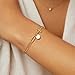 AiviGirl Gold Bracelets for Women,14K Gold-Plated Dainty A-Z Letter Cross Initial Bracelet for Women, Hypoallergenic Paperclip Chain Bracelets Fashion Accessories Religious Christian Gift