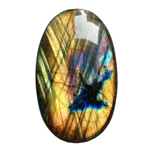 Pierre gemme labradorite naturelle ovale de qualité supérieure pour grand pendentif