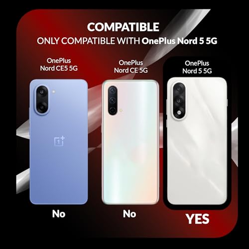 Image of Back Cover Case for OnePlus Nord 5 5G | 360 Protection Mobile Phone Case Mag-Safe | Camera Protection | Back Cover for 1 + OnePlus Nord5 / One Plus Nord 5 5+G - Black TPU+PC