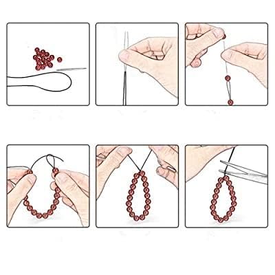 Image of Crafts Stretchy Clear White Elastic String Cord for Thread, Cord Necklace Jewelry Making Bracelet Beads Thread Making Invisible Thread Decoration(0.8mm) Each 10mm (Pack of 1)