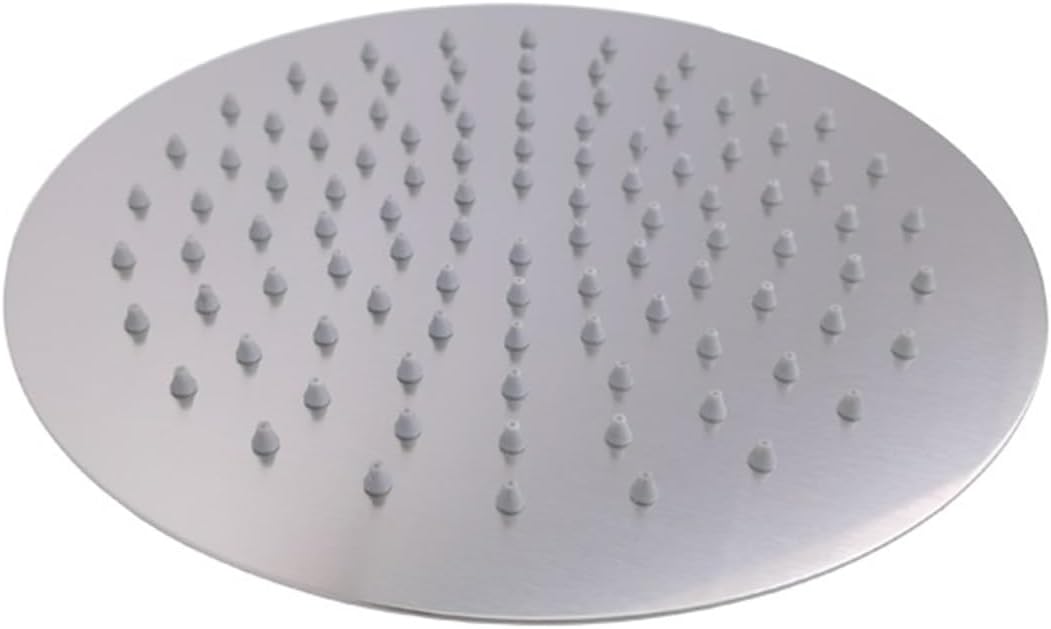 Brushed Nickel Overhead Shower Arm Head Shower 304 Stainless Big Square Round Stainless Steel Brushed Oval Modern Indoor Outdoor(SA0004BN-86)