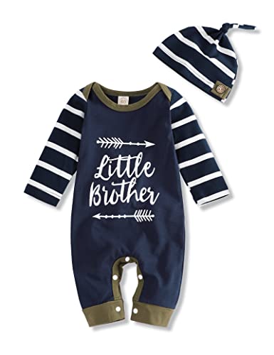 Image of Rutoe Newborn Baby Boy Romper Stripe Sleeve Outfits Jumpsuit Baby Boy Summer Clothes One Piece Romper