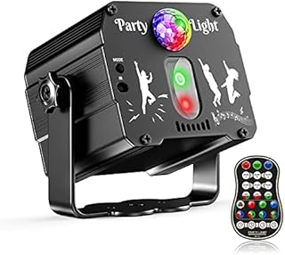 Disco Lights, Gvoo Sound Activated Mini Party Lights 5 Colours 60 Modes RGB Disco Ball Lights with Different Patterns and Timing Function for Holidays, Parties, Birthday and Christmas