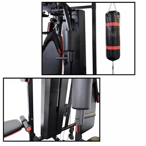 Image of Hercules Fitness Multi Gym SM208 160 lbs Home Gym Multi Gym 3 Station Machine All in one equipments for Workout Machine Chest Biceps Shoulder Back Triceps Legs Muscle Multiple use Exercise