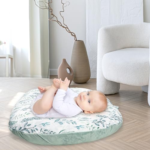 Image of Newborn Lounger Cover, Soft Comfortable Baby Lounger Cover, 1 Pack Reversible Removable Slipover for Infant Lounger Pillow, Green Leaf (Lounger not Included)