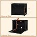 Dwanton Cat Litter Box Furniture Hidden, Cat Litter Box Enclosure, Reversible Entrance Can Be on Left or Right Side, Indoor Cabinet, Wooden Washroom, End Table, Nightstand, Black, 27.6