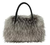 Furry Tote Bag for Women Fuzzy Faux Fur Large Tote Handbag Cute Soft Fluffy Purse Ladies Satchel