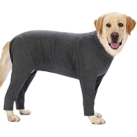 kzrfojy Dog Recovery Suit for Dogs After Surgery Female Male Medium Large Dog Neuter Spay Onesie for Shedding Prevent Licking Surgical Wound Dog Cone Alternative Grey Cover