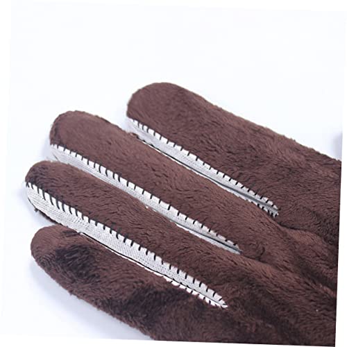 Luvas quentes de inverno, 1 par de luvas femininas de couro, luvas de neve aquecidas quentes à prova