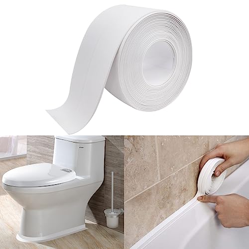 Allicaver LOLITECH-01 Caulk Tape, White Bathroom Corner Caulking Tape thumb #1
