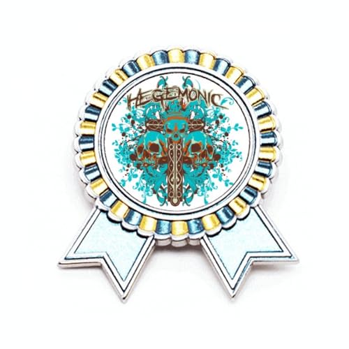 Médaille broche graffiti street haut de gamme en métal bleu et noir rigide