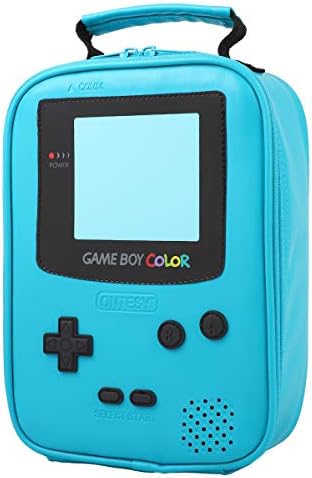 ONTESY Gameboy Leather Lunch Box Reusable Waterproof Thermal Insulated Cooler Bag Toy Bag for Boys Girls Kids Toddlers Teens Men Women (Teal)