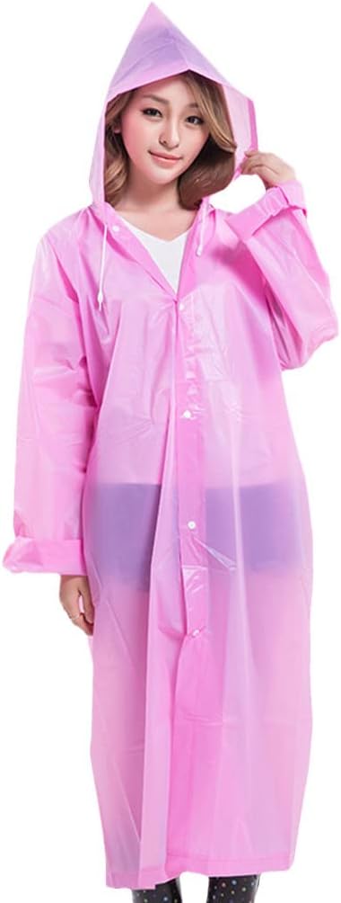 Protective Raincoat For Hiking Poncho Adult Thick EVA Raincoat Outdoor Rain Poncho Hooded Rain Coat